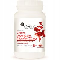 Aliness ŻELAZO organiczne MicroFERR 25 mg 100 tab VEGE