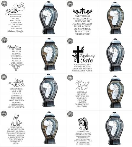 Latarenka nagrobna z imieniem i datą nowoczesny znicz wszystkich świętych na Arena.pl