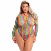 Body Siateczkowe Pink Lipstick Tęczowe Xxl