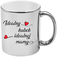 KUBEK SREBRNY PREMIUM Z NADRUKIEM DLA MAMY PREZENT DZIEŃ MATKI