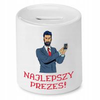 Dla Prezesa Viceprezesa Skarbonka Najlepszy Prezes Z Nadrukiem Ze Zdjęciem