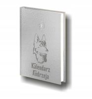 Planer MOTYW PSA ksiażkowy kalendarz A5 złoty srebrny 2026 grawer