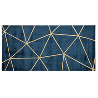 Dywan z wiskozy 80 x 150 cm niebieski HAVZA