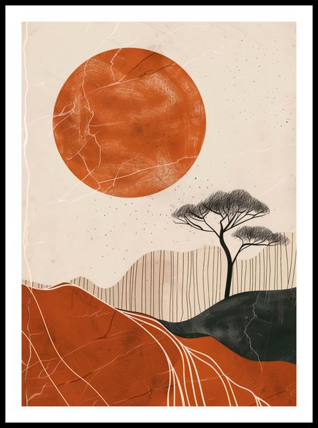 Plakat 50x70cm Afrykański Zachód Słońca zdjęcie 3