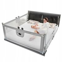 PRIMABOBO Barierka ochronna do łóżka MIŚ 200x160cm 3 szt Składana