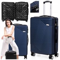 WALIZKA DUŻA PODRÓŻNA na kółkach BAGAŻ z ABS mocna SZYFR XXL Sapphire