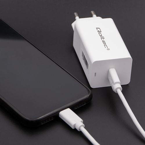 Qoltec Kabel USB 2.0 typ C męski | USB 2.0 typ C męski | 2m | Biały na Arena.pl