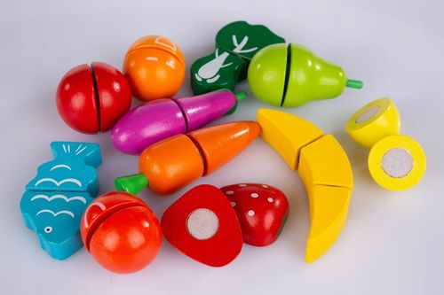 DREWNIANE OWOCE I WARZYWA DO KROJENIA NA RZEPY NÓŻ DESKA KINDERPLAY na Arena.pl