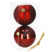 Bombki choinkowe 2 szt. ozdoby świąteczne zawieszki 15 cm czerwień
