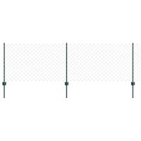 Ogrodzenie z słupkami Zielony 0.8 x 10 m Stal