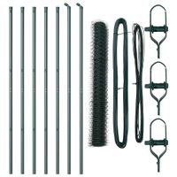 Ogrodzenie z słupkami Zielony 1.4 x 10 m Stal pokryta PCV