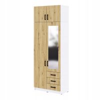 Szafa Sigma MAX B5 1L1U3SZ z lustrem 90 cm - dąb artisan