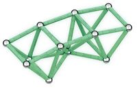 Klocki magnetyczne Geomag Glow Recycled 60el. 60