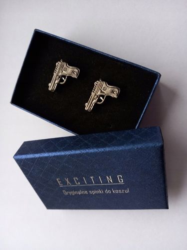 Spinki do mankietów Mały Tytanowy Pistolet na Arena.pl