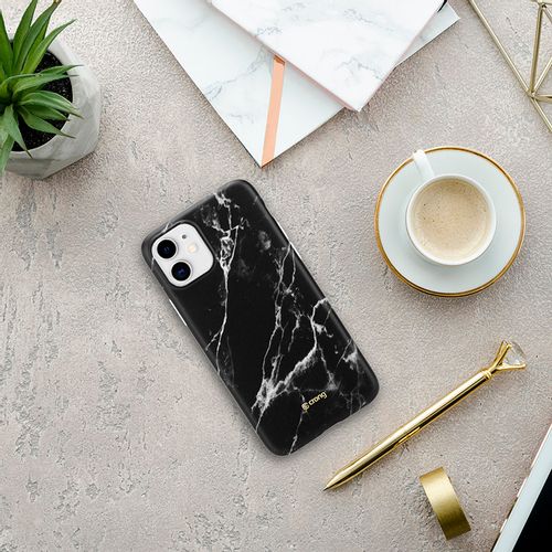 Crong Marble Case – Etui iPhone 11 (czarny) na Arena.pl