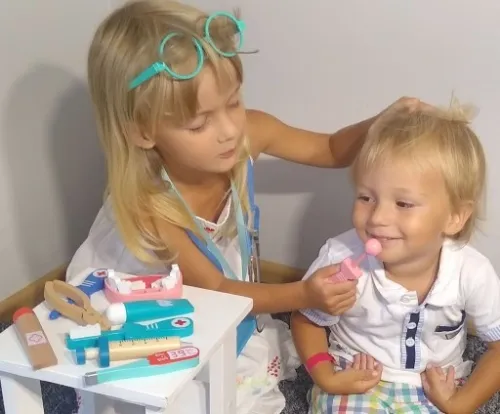 DUŻY DREWNIANY ZESTAW LEKARSKI DOKTOR LEKARZ na Arena.pl