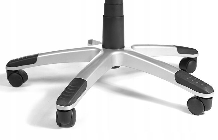 FOTEL BIUROWY STYLOWY SKÓRZANY CZARNY OBROTOWY REGULOWANY zdjęcie 3