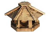 Domek dla ptaków sikorek KARMNIK z drewna OKRĄGŁY