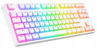 Klawiatura mechaniczna Rampage TKL GHOST Huano Red Switch biała