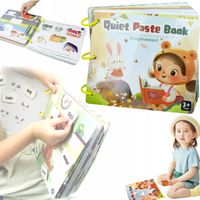 CICHA KSIĄŻECZKA Z KARTAMI KSIĄŻKA NA RZEP DLA DZIECI ZABAWKA MONTESSORI