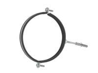 obejma uchwyt metalowy z gumą do rur 8" 200-212mm geko