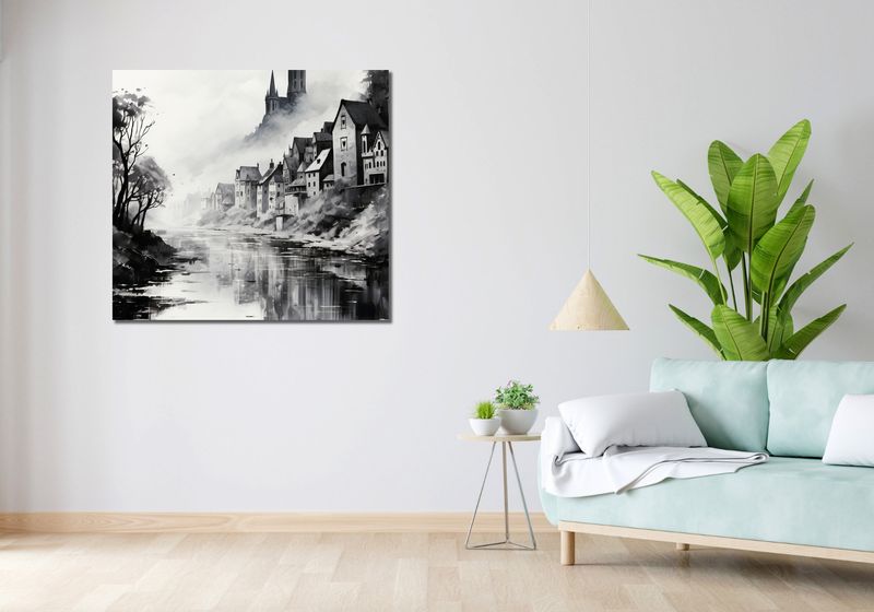 Obraz 100x90cm Mglisty Refleks zdjęcie 2