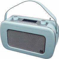 KitSound Jive Retro przenośne radio DAB z podwójnym alarmem, Niebieski HIT!