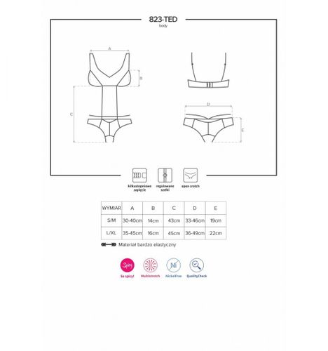 823-TED-1 body czarne S/M na Arena.pl