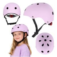 Kask Dziecięcy na Rower Hulajnogę z Lampką LED Regulowany Rowerowy Matowy M