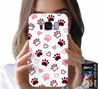 ETUI DO SAMSUNG GALAXY S8 - PSIE ŁAPKI NA BIAŁYM TLE, PIES, KOT, MIŚ