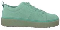 S.Oliver Półbuty damskie - Miętowe sznurowane - rozmiar 40 - Miętowy zamsz