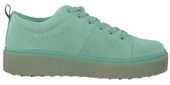 S.Oliver Półbuty damskie - Miętowe sznurowane - rozmiar 40 - Miętowy zamsz