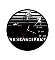 Zegar ścienny z płyty winylowej Triathlon 1/2 IM 62.8