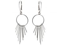 DŁUGIE WISZĄCE SREBRNE KOLCZYKI CHWOSTY PRĘCIKI