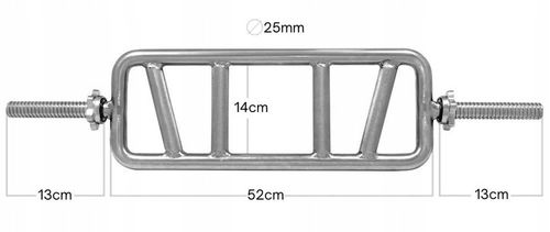 GRYF KRATOWNICA KRATA 78 CM SZTANGA 25 MM + ZACISKI SIŁOWNIA TRICEPS GWINT na Arena.pl
