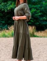 Piękna muślinowa sukienka Emily / zielona sukienka Boho