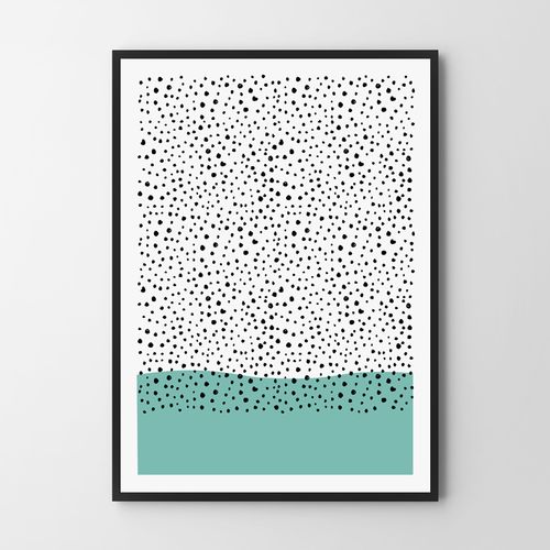 Plakat abstrakcja lazurowa czarna pattern 61x91 cm na Arena.pl