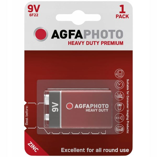 bateria R9 9V AGFA zdjęcie 1