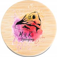 OTWIERACZ DREWNIANY magnes z inicjałami PODZIĘKOWANIE NA WESELE ŚLUB