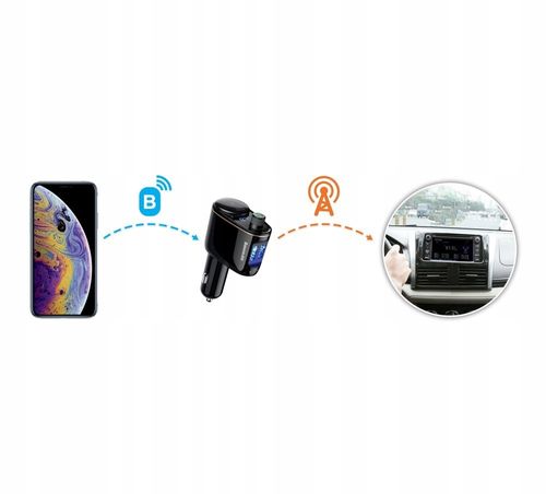 Baseus Transmiter Bluetooth Locomotive 2X Usb 3.4A na Arena.pl