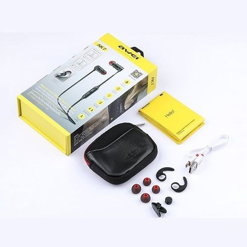 AWEI Słuchawki stereo Bluetooth AK7 Magnetic switch czarne na Arena.pl