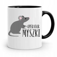 Kubek Czarny Informatyka Programisty Operator Z Nadrukiem Ze Zdjęciem