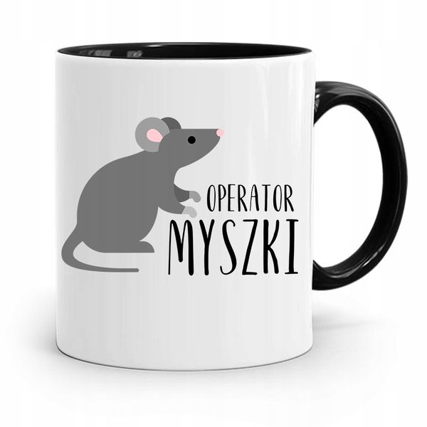 Kubek Czarny Informatyka Programisty Operator Z Nadrukiem Ze Zdjęciem zdjęcie 1