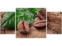 80X40CM ZIARNA KAWY DESCE TRÓJ OBRAZ