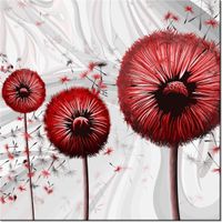 40CM 40CM OBRAZEK CZERWONE DMUCHAWCE 3 DRUK PŁÓTNO OBRAZ