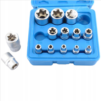 KLUCZE NASADOWE TORX E4-E24 NASADKI TORKS WEWNĘTRZNE ZESTAW KLUCZY 14el