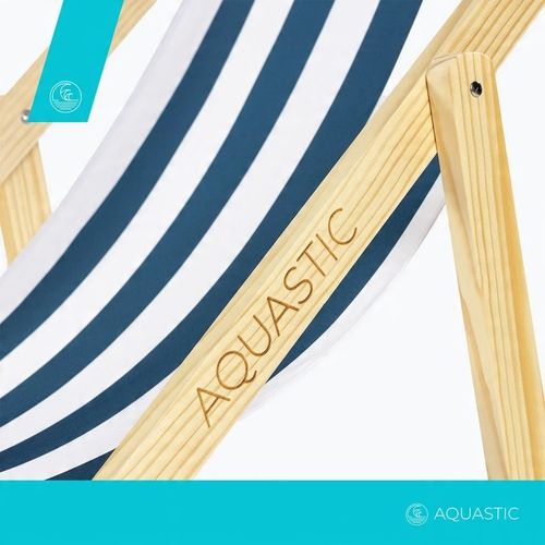 Leżak plażowy AQUASTIC Sunlito granatowy OS rozkładany Lekki 101x57x71 cm na Arena.pl