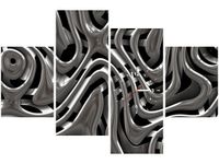 120CM 80CM ZEGAR 4 ELEM ŻYWA ABSTRAKCJA OBRAZ ŚCIENNY