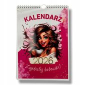 Kalendarz 2026 A4 śmieszny prezent upominek urodziny kobieta RÓŻ S38