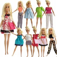 Zestaw Ubranka Sukienki dla lalki + Torebki